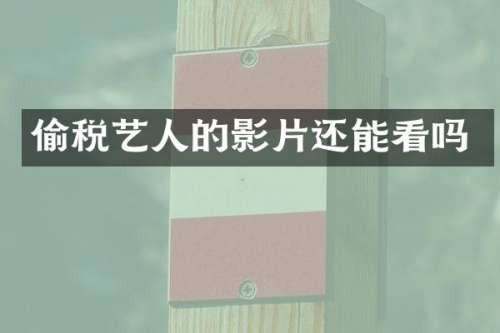 偷税艺人的影片还能看吗