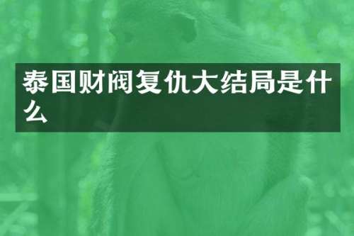 泰国财阀复仇大结局是什么