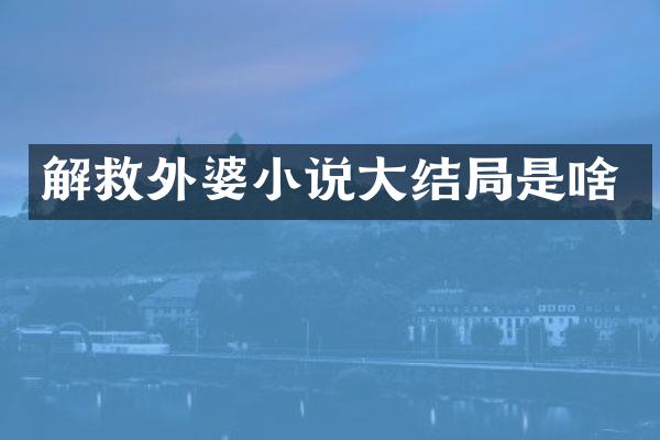 解救外婆小说大结局是啥