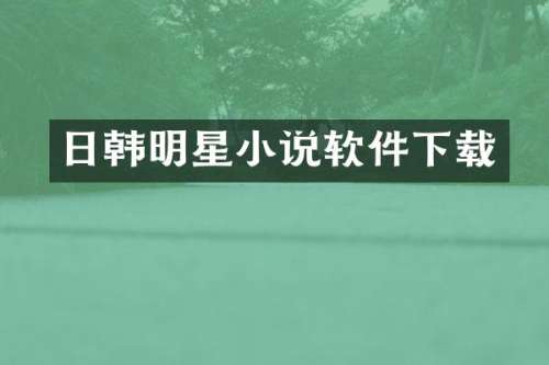 日韩明星小说软件下载