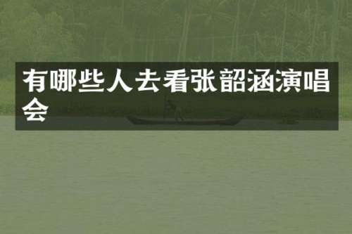 有哪些人去看张韶涵演唱会