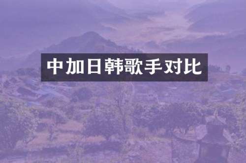 中加日韩歌手对比