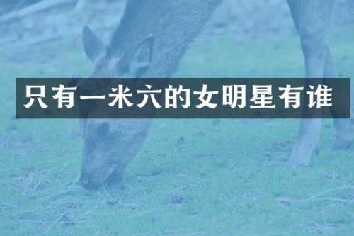 只有一米六的女明星有谁