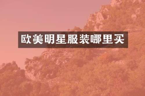 欧美明星服装哪里买