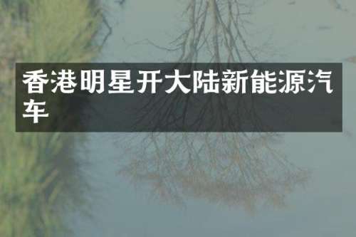 香港明星开大陆新能源汽车