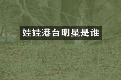 娃娃港台明星是谁