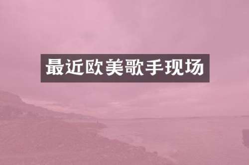 最近欧美歌手现场