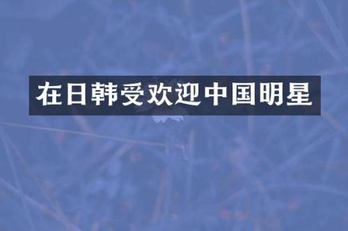 在日韩受欢迎中国明星