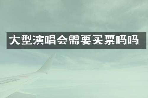 大型演唱会需要买票吗吗