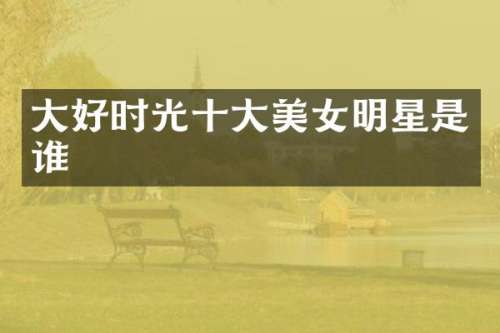 大好时光十大明星是谁