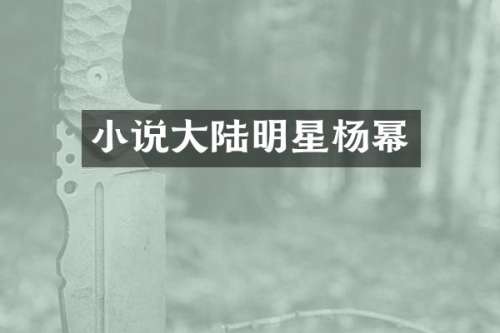 小说大陆明星杨幂