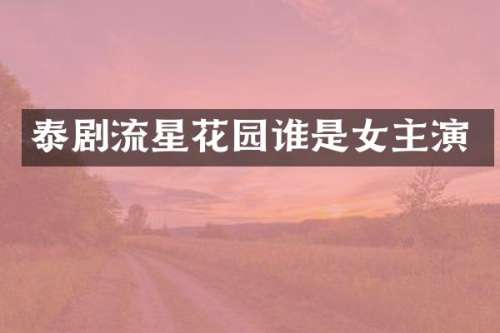 泰剧流星花园谁是女主演