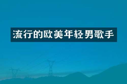 流行的欧美年轻男歌手