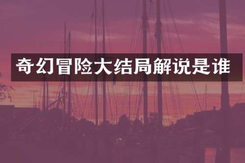奇幻冒险大结局解说是谁