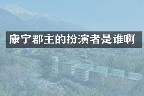 康宁郡主的扮演者是谁啊