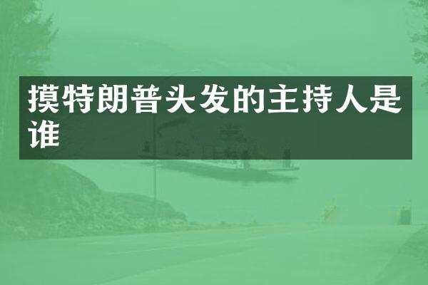 摸特朗普头发的主持人是谁