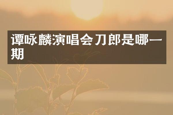 谭咏麟演唱会刀郎是哪一期