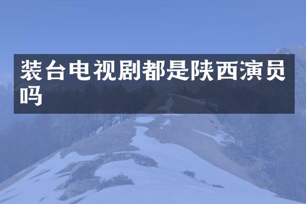 装台电视剧都是陕西演员吗
