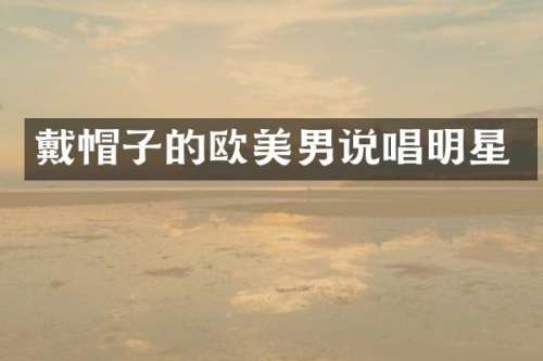 戴帽子的欧美男说唱明星