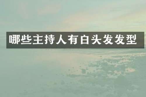 哪些主持人有白头发发型