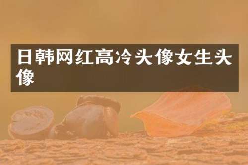 日韩网红高冷头像女生头像
