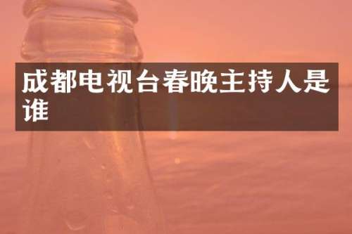 成都电视台主持人是谁