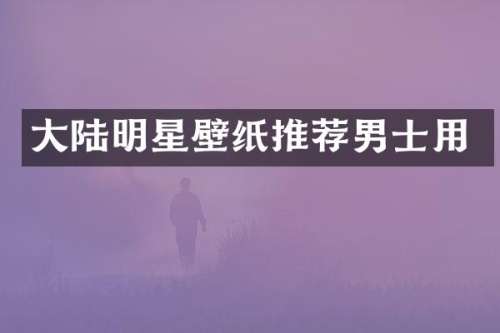 大陆明星壁纸推荐男士用