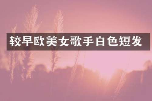 较早欧歌手白色短发