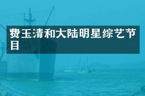 费玉清和大陆明星综艺节目