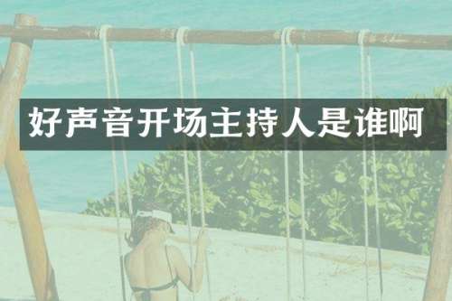好声音开场主持人是谁啊
