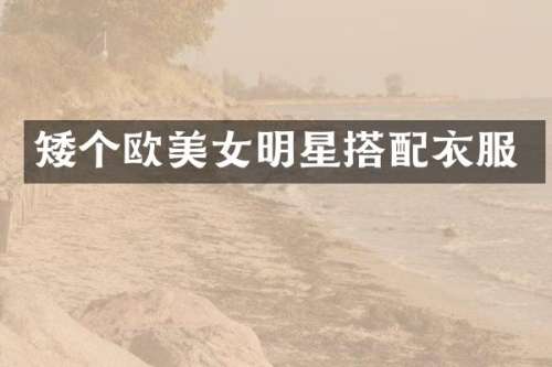 矮个欧明星搭配衣服