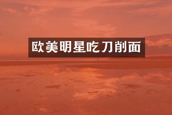 欧美明星吃刀削面