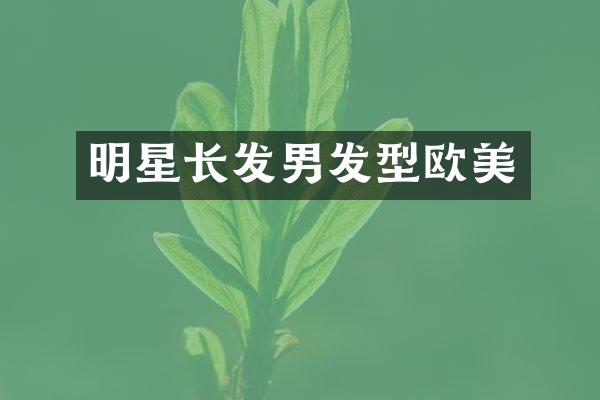 明星长发男发型欧美