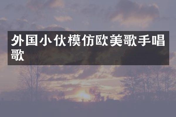 外国小伙模仿欧美歌手唱歌
