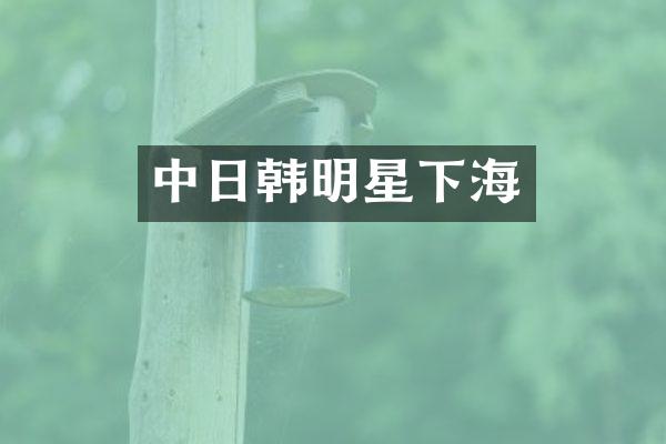 中日韩明星下海