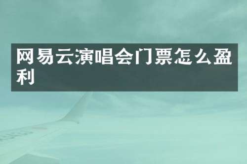 网易云演唱会门票怎么盈利