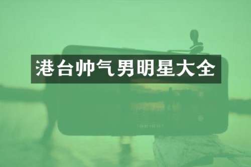 港台帅气男明星大全