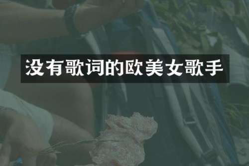 没有歌词的欧歌手