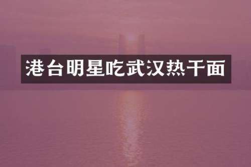 港台明星吃武汉热干面