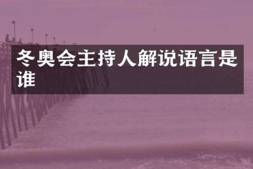 冬奥会主持人解说语言是谁