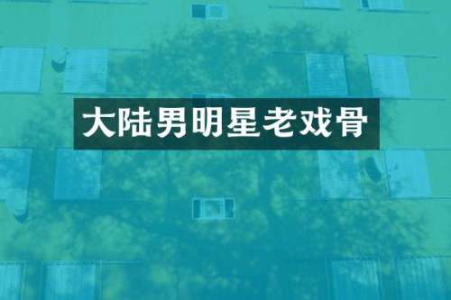 大陆男明星老戏骨