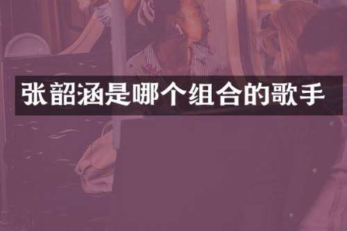 张韶涵是哪个组合的歌手
