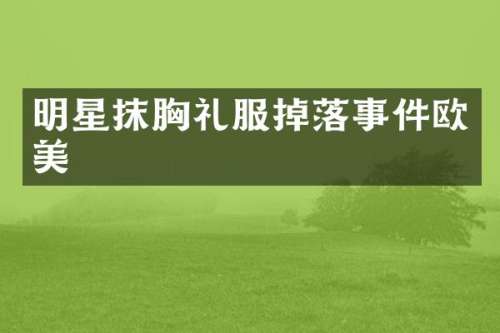 明星抹礼服掉落事件欧美