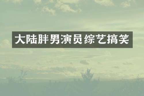 大陆胖男演员综艺搞笑