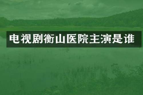 电视剧衡山医院主演是谁