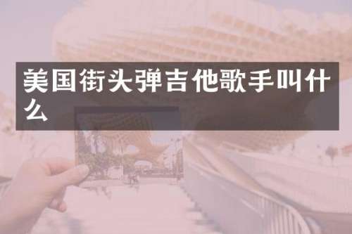 美国街头弹吉他歌手叫什么