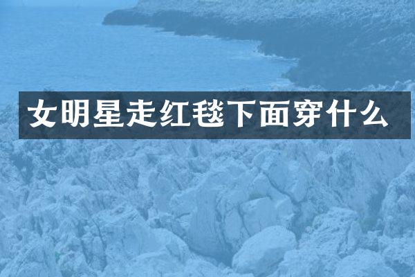 女明星走红毯下面穿什么