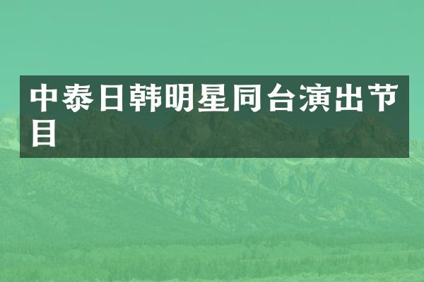 中泰日韩明星同台演出节目