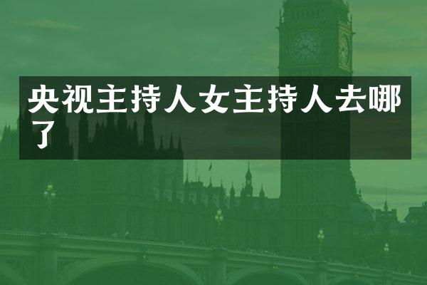 央视主持人女主持人去哪了