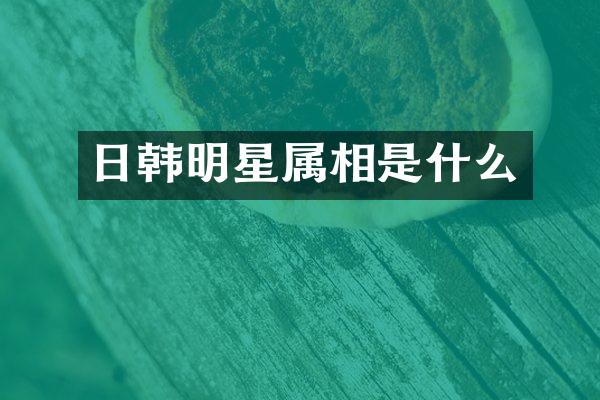 日韩明星属相是什么
